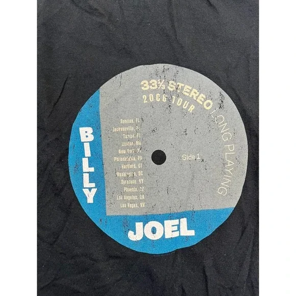 2006 BILLY‎ JOEL "33 1/3 STEREO LONG PLAYING" Concert Tour (2XL) T-Shirt - Picture 7 of 8